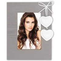 Zep - Houten Fotolijst Melissa Grijs met hartje 10x15 cm - NL224G