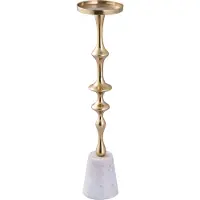 Ptmd Kandelaar Cassady - 11x11x49 cm - Aluminium - Goud