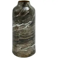 Ptmd collection PTM Jarett vaas - 20 cm - bruin - metaal - decoratie vaas - binnen