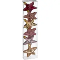 Atmosphera Kerstversiering, plastic sterren, 6 stuks.