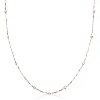 Elli - Halsketting - Dames Eenzaam met Kristallen in 925 Sterling Zilver - Dames