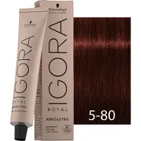 Schwarzkopf Haarverven Igora Royal Igora Royal Absolutes 5-80 Lichtbruin rood natuurlijk 60 ml
