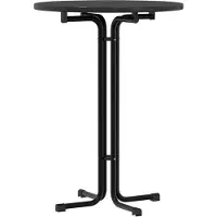 vidaXL Barkruk, zwart, Ø80x110 cm, materiaal: houtvezel en staal