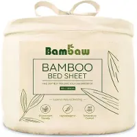 Bambaw Luxe Bamboe 1-Persoons Hoeslaken 90x190cm – Ultra ademende stof – Hypoallergeen – Beddengoed - Ivoor