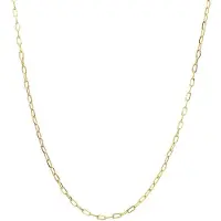 Lucardi Dames Stalen goldplated ketting closed forever 2mm - Ketting - Staal - Goud - 50 cm