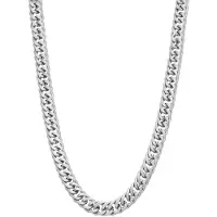 Lucardi Kinder Stalen ketting gourmet - Ketting - Staal - Zilver - 45 cm
