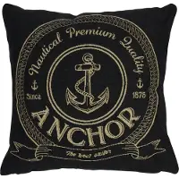 Mars & More gobelin kussen antraciet anchor 45x45cm*