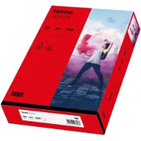 OVOL Kleurenpapier tecno Colors, A4-formaat, 80 g/m², intensieve rood, pak van 500 vellen
