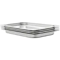 vidaXL Gastronormbakken 4 st GN 1/1 40 mm roestvrij staal