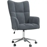 vidaXL Relaxstoel fluweel donkergrijs