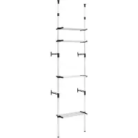 vidaXL Kledingkastsysteem met schappen telescopisch aluminium