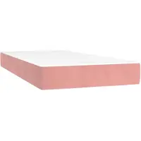 vidaXL Pocketveringmatras voor kinderen medium 80x160 cm fluweel roze