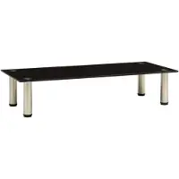 vidaXL Tv-meubel 80x35x17 cm gehard glas zwart