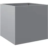 vidaXL Plantenbak 49x47x46 cm gegalvaniseerd staal zilverkleurig