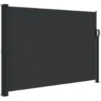 vidaXL Windscherm uittrekbaar 140x500 cm zwart