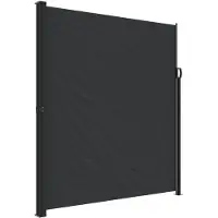 vidaXL Windscherm uittrekbaar 220x500 cm zwart