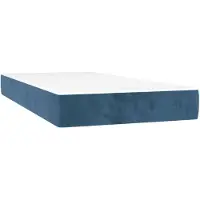 vidaXL Pocketveringmatras medium 100x210x20 cm fluweel donkerblauw