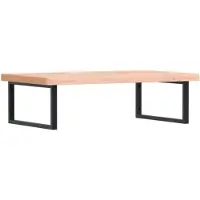 vidaXL Badkamer wandschap staal en massief beukenhout