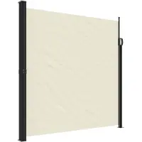 vidaXL Windscherm uittrekbaar 200x500 cm crèmekleurig