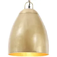 vidaXL Hanglamp industrieel rond 25 W E27 32 cm messingkleurig