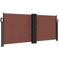 vidaXL Windscherm uittrekbaar 100x600 cm bruin