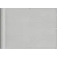 vidaXL Balkonscherm 75x500 cm 100% oxford polyester lichtgrijs