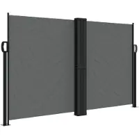 vidaXL Windscherm uittrekbaar 140x600 cm antraciet