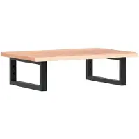 vidaXL Badkamer wandschap staal en massief eikenhout