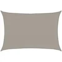 vidaXL Zonnezeil 160 g/m² rechthoekig 3,5x4,5 m HDPE lichtgrijs