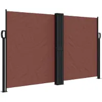 vidaXL Windscherm uittrekbaar 140x1200 cm bruin