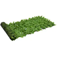 vidaXL Balkonscherm met groene bladeren 200x75 cm