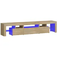 vidaXL Tv-meubel met LED-verlichting 200x36,5x40cm sonoma eikenkleurig