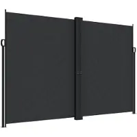 vidaXL Windscherm uittrekbaar 220x1000 cm zwart