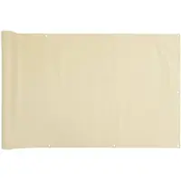 vidaXL Balkonscherm 600x90 cm PVC crèmekleurig