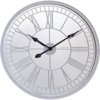 Nextime Landelijke klok - 43cm - Stille wandklok - Spiegel - Wit - - Big City