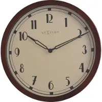 Nextime Royal - Klok - Rond - Metaal - Ø60 cm - Bruin