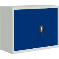 vidaXL Archiefkast 90x40x70 cm staal lichtgrijs en blauw