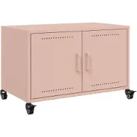 vidaXL Tv-meubel 68x39x43,5 cm staal roze