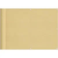 vidaXL Balkonscherm 75x500 cm 100% oxford polyester zandkleurig