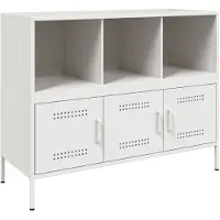 vidaXL Dressoir 100,5x39x79 cm staal wit