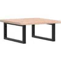 vidaXL Badkamer wandschap staal en massief eikenhout