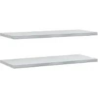 vidaXL Wandschappen 2 st 100x40 cm roestvrijstaal zilverkleurig