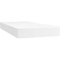 vidaXL Pocketveringmatras voor kinderen medium 80x160 cm kunstleer wit
