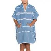 Lalay Kids zwemponcho Leyla petrol blue van Lalay - maat 2-3 jaar t/m 10-11 jaar