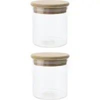 Cosy & Trendy Set Van 3x Stuks Voorraadpotten/bewaarpotten 330 Ml Glas Met Houten