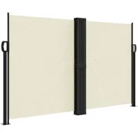 vidaXL Windscherm uittrekbaar 140x1000 cm crème
