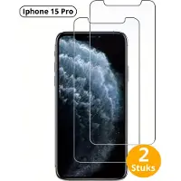 Universeel Bovista Telefoon Glasplaatje - Beschermglas - Glaasje - Screen Protector - Screenprotector - Extra Sterk - Shockproof - Premium Protection - Geschikt Voor Iphone 15 Pro