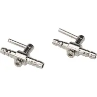 Aqua Della Metall-Absperrhahnen, Ø 4/6 mm, mit 1-Weghahnen, 2 Stück