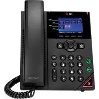 HP Poly Bureautelefoon VVX 250 Obi Edition Zwart, Google Voice, Telefoon, Zwart