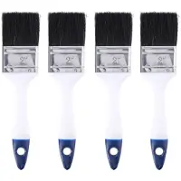 Kinzo Set van 4x Platte verfkwast 50 mm x 21 cm - Verfkwasten